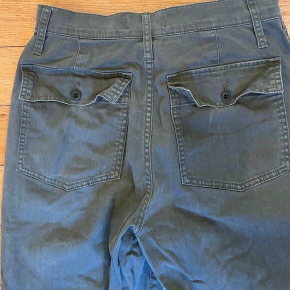 Madewell Griff Tapered Fatigue Cargo Pants 4 Pocket  Ankle Length‎ Olive Size 27 - Picture 7 of 7